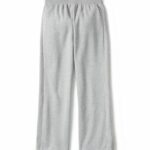 Pantalone Cotone A Gamba Larga Essential  – Grigio chiaro melange