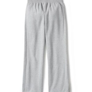 Pantalone Cotone A Gamba Larga Essential – Grigio chiaro melange