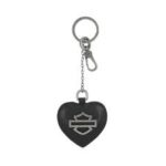 Portachiavi Harley-Davidson in vera pelle a forma di cuore