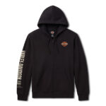 Felpa con cappuccio e zip intera H-D Route 66 Anniversary in pile