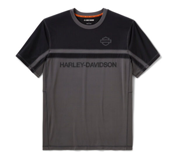 Maglietta da uomo H-D TECH Traspirante a blocchi di colore – Colorblocked – Asphalt